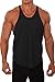 Mens Poly Stringer Tank Top by Pitbull in Black, X-Large