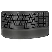 Безжична ергономична клавиатура Logitech Wave...