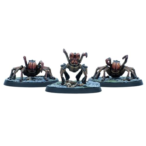Dive deep into Skyrim's icy wilderness and face the terrifying Frostbite Spiders! This set includes 3 intricately detailed Frostbite Spider miniatures and 3 scenic bases, perfect for enriching your tabletop gaming sessions and creating immersive battle scenarios. Ideal for fans of fantasy RPGs and collectors alike, this expansion brings a new level of danger and excitement to your adventures.