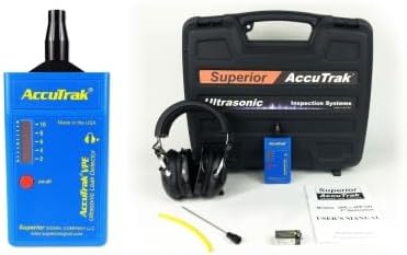 Superior AccuTrak VPE-PRO Ultrasonic Leak Detector Kit. Find Pressure OR Vacuum Leaks of Any Gas, Even in Noisy Areas. Adjustable Sensitivity. Noise-Blocking Headphones.