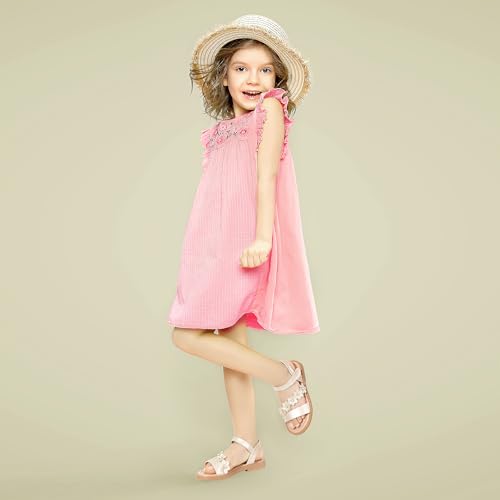 Image of PANDANINJIA Girls Sandals Open Toe Summer Flats Dress Shoes