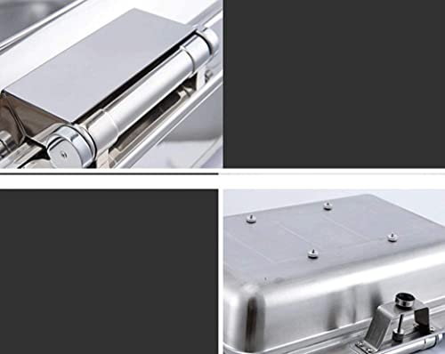 Chafing Dish aus Edelstahl, Catering-Buffetwärmer-Set, transparente, sichtbare Abdeckung, Hochzeiten, Partys, Bankette, Catering-Events (C) – Bild 3