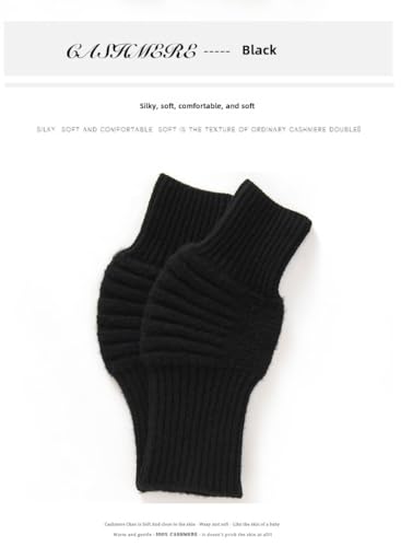 100% cashmere leg warmers (4 colors, even size) (Black)2