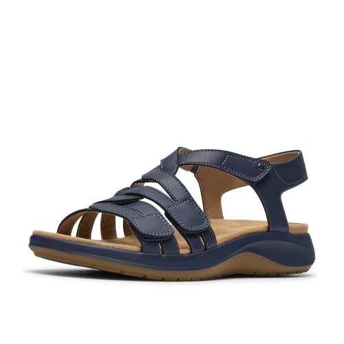 Clarks Paige Maelynn femme en cuir bleu marine confortable et chic