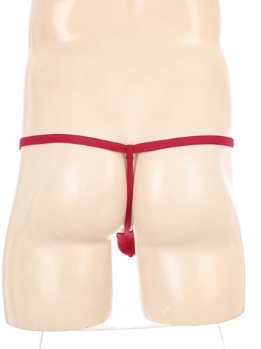 Men's Sissy Pouch Jockstraps Micro T-back G-string Thongs Underwear Cut Out Sissy Panties4