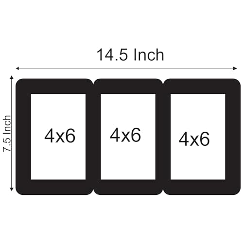 Image of Creative Arts n Frames One Piece Joint less Wooden Multi Picture Collage Photo Frame Home Decor Items Wall Decoration for living room Gift (Same3 Picture Frame 4x6 3 in 1 Piece)