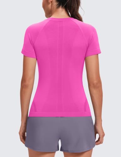Image of MathCat Seamless Short Sleeve Workout Tops for Women