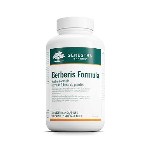 Genestra Brands Berberis Formula - Digestive Supplement - With Oregon Grape & Barberry - Vegan - 180 Vegetarian Capsules