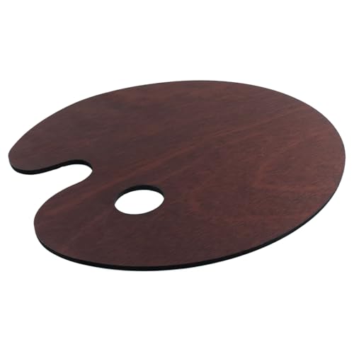 HEVSTIL Wooden Palette - Oval Oil Painting Palette with Gouache Color Seal