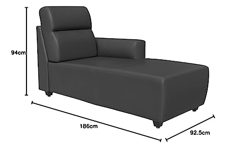 Image of Wakefit Sofa Set | 3 Year Warranty | Sofa 3 Seater, 3 Seater Sofa for Living Room, Wooden Sofa Set, 3 Seater + Right Aligned, Sofa for Living Room - Belize(Romance : Marble Grey)