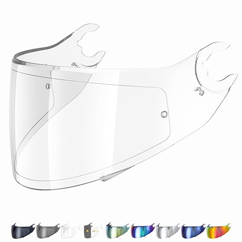 Everalo Visera Casco Compatible con Shark Spartan - Spartan 1.2 - Skwal - Skawal 2 - D Skawal - Pantalla vz160 vz165 Compatible - Pinlock Ready (Transparente)