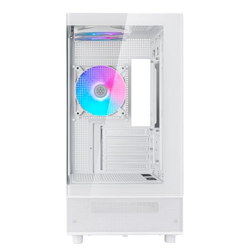 Image of Silverstone Technology Lucid 04 Panoramic Micro-ATX Chassis with a Striking 270 Field of View, SST-LD04-W-ARGB