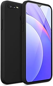 LIRAMARK Silicone Soft Back Cover Case for Oppo F9/F9 Pro/A5/A5s/A7/A11k/A12/Realme 2/2 Pro/U1 (Black)