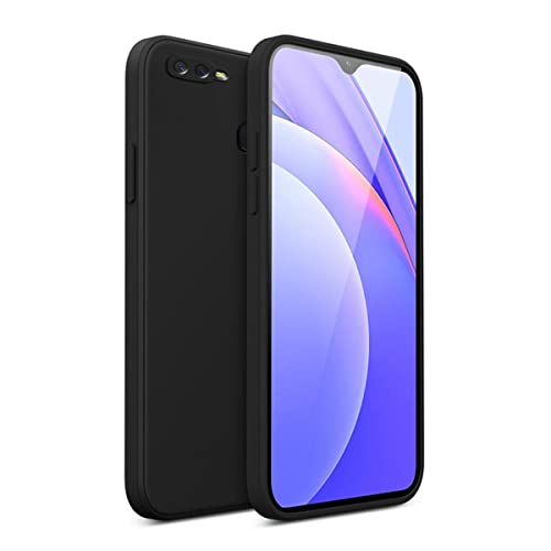 LIRAMARK Silicone Soft Back Cover Case for Oppo F9/F9 Pro/A5/A5s/A7/A11k/A12/Realme 2/2 Pro/U1 (Black)