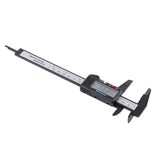 Luqeeg Calibrador Vernier LCD Digital de 150 Mm, Herramienta de Medición Electrónica con Encendido Automático y Conversión de Unidades para Medición de Bricolaje Automotriz Industrial en el Hogar