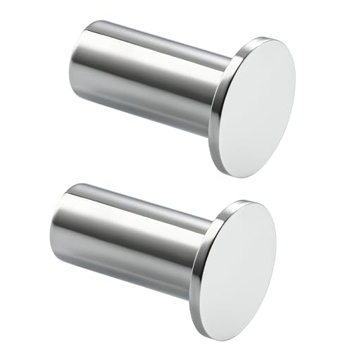 SAYAYO Gancho Pared, Colgador Toalla Baño Pulido, Ganchos para Abrigos SUS304 Acero inoxidable Ganchos de Pared para Atornillar Ganchos para Baño, Cocina, Dormitorio, 2 Piezas