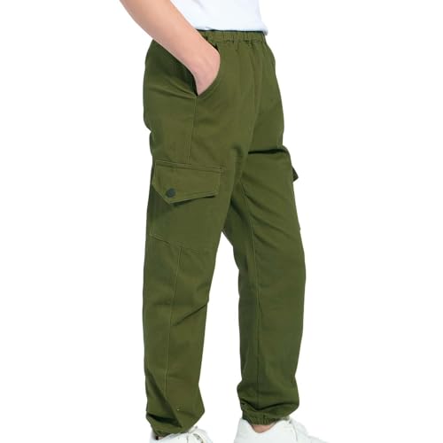 Boys Cargo Pants Kids Joggers Youth Hiking Pants Elastic Waist Jogging School Pants3