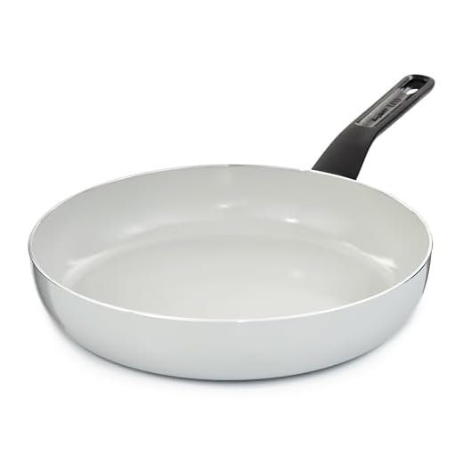 Berghoff Leo Glints Keramische koekenpan met antiaanbaklaag 11 inch gerecycled aluminium CeraGreen niet-giftige coating Stay-cool handvat inductiepannen, geest, 28 cm