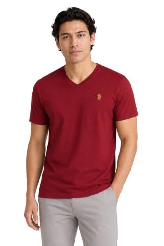 Image of U.S. Polo Assn. Men's Solid V‑Neck T-Shirt