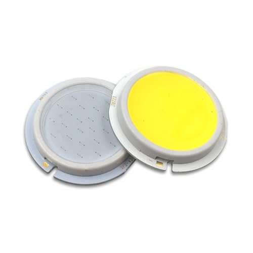 MSEURO 5 unidades. Chip LED COB redondo de 43 mm de diâmetro 5 W fonte de iluminação de cor branca azul natural para focos Downlight lâmpadas LED DIY DC 15 V Lucky