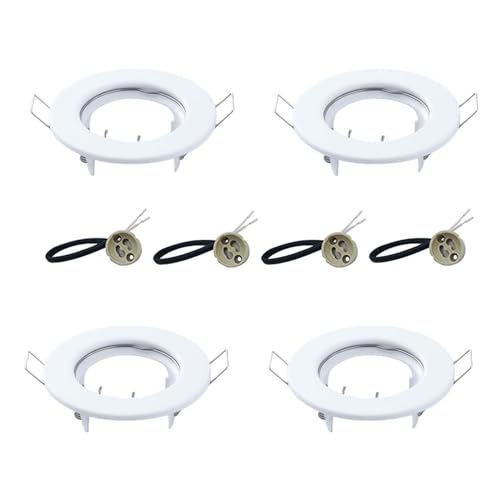 rflaueo 4pcs Modern Ceiling Spotlights with GU10 Light Mounting Frame