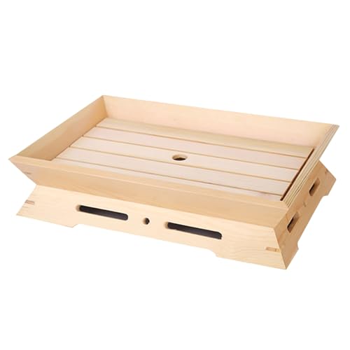 Bandeja japonesa de sushi de madera Milisten 38x26x7cm