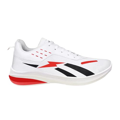 Image of 590 Men's & Boy's PVC Sole with Breathable Mesh Upper White Running Shoes for Rinning, Gym and Sports Activity