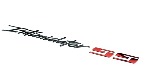 Image of 2Pc Intimidator SS Decal Emblems 3D Domed Badges Sticker Nameplate Replacement for SS (Black Red)