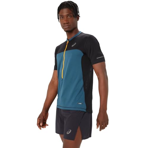 ASICS T-Shirt Running Homme FUJITRAIL SS Top Bleu/Noir PE 2024