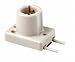 Leviton 8806 Bayonet Base, One-Piece, Keyless, HID, Glazed Porcelain Lampholder, White