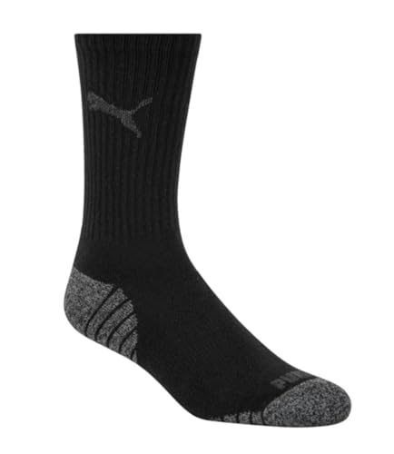 Puma Drycell Men's Crew Socks, 8 Pairs, Black, Fits Shoe Sizes 6-122