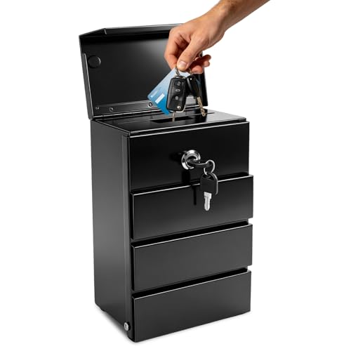 Black Steel Secure Outdoor Drop Box