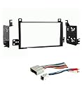 Car Stereo Dash Kit and Wire Harness Combo to Install a Double Din Size Aftermarket Radio for 2003-2011 Lincoln Town Car