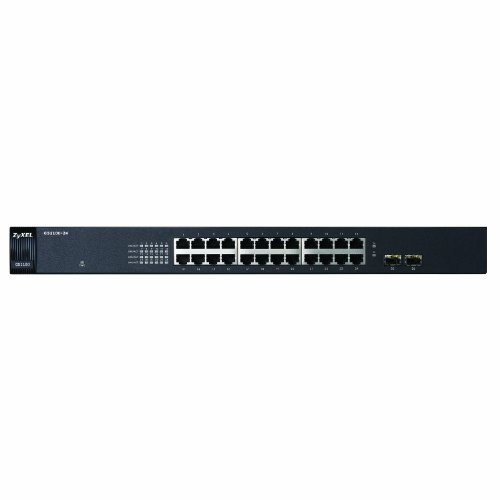 Image of ZyXEL 24-Port Gigabit Ethernet Unmanaged Switch - Fanless Design with 2 SFP Ports [GS1100-24]