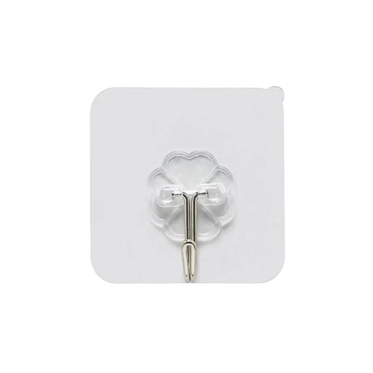 Xinxiyuan 20Pcs 20 Pack Self Adhesive Wall For Hanging Waterproof Transparent Hooks Sticky For Door Bathroom Etc(20Pcs)
