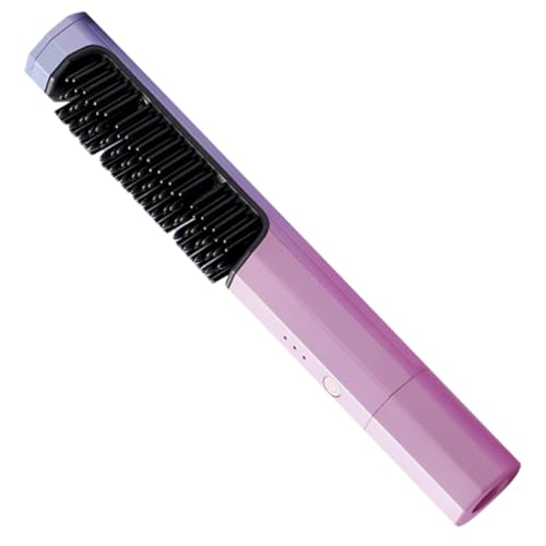Peigne lisseur sans fil UKCOCO lissage nomade rechargeable USB rose
