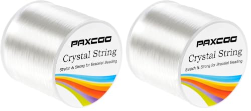 Image of Paxcoo 1.2mm Elastic Stretch String Cord for Jewelry Making Bracelet Beading Thread (Pack of 2)