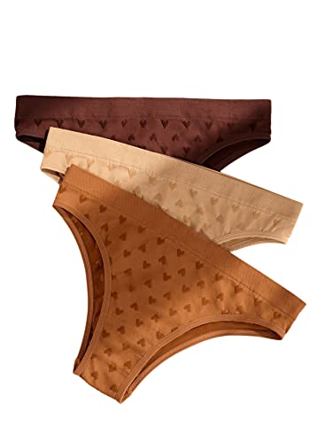 Floerns Women's 7 Piece Heart Pattern Seamless Briefs Panty Set Underwear Multicolor M #TOP5