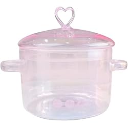 Cacerola De Vidrio Para Estufa Yardwe Tazones De Vidrio Con Tapas Olla Grande Para Sopa Cocina De Inducción Olla De Chocolate Para Derretir Cacerola Transparente Olla De Vidrio Botes De Reventar Bebé Estufas De Gas
