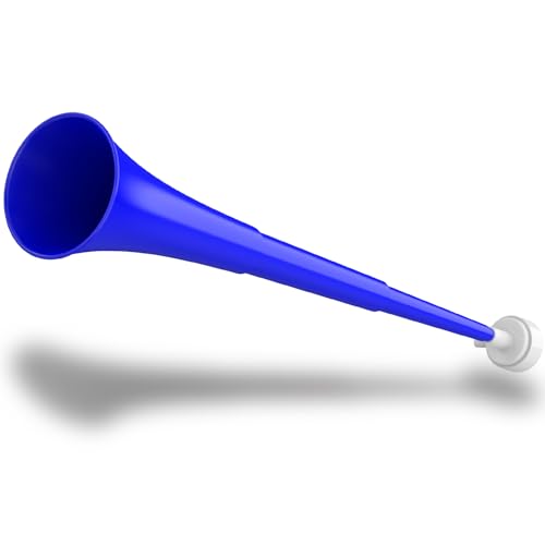 Hongdouo Collapsible Stadium Horn 24 Inch Vuvuzela Plastic Cheering Trumpets Blow Horn Loud Sound Soccer Noisemakers for Sporting Events Graduation Games School Party Supplies (Blue)
