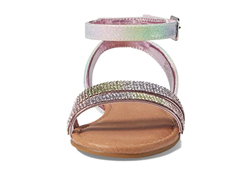NINA Girl's Cameena (Toddler/Little Kid/Big Kid) Pastel Rainbow Coated Glitter 4 Big Kid M2