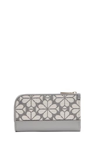 Image of kate spade new york Devin I Love You Script Embossed Leather Small Slim Bifold Wallet