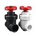 20~63mm U Plastic Gate Valve Industrial Socket Type Plumbing Sluice Switch Ball Valve Aquarium Accessories(Inner 63mm,Dark Grey Color)