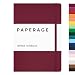 Paperage Dotted Journal Bullet Notebook, Hard Cover, Medium 5.7 x 8 inches, 100 gsm Thick Paper (Burgundy, Dotted)