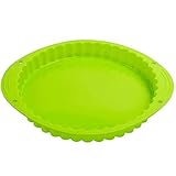 Webake Tart Pan Silicone Pie/Flan Pan 9.5 Inch Quiche Baking Dish Non-Stick Pizza Pie Mold