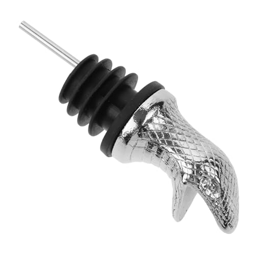 Wakauto Unique Snake Head Wine Pourer Alloy Material Easy Insert Stylish for Parties Wine Utensils