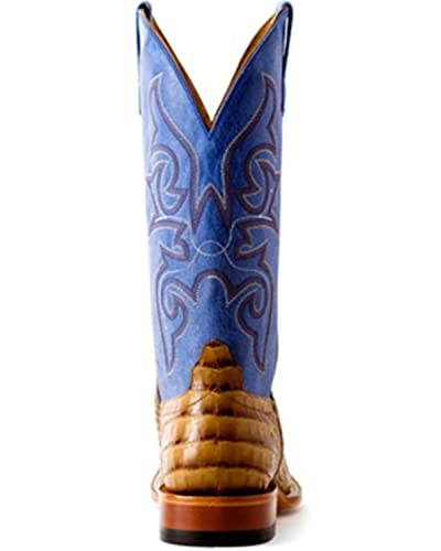 Horse Power Men's Toasted Caiman Print Western Boot Square Toe Tan4