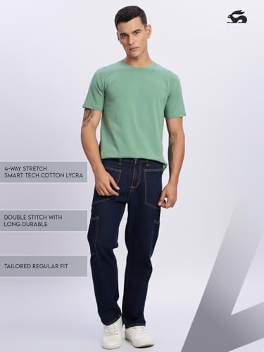 Image of ADRO Men's Cotton Solid Regular Fit T-Shirt