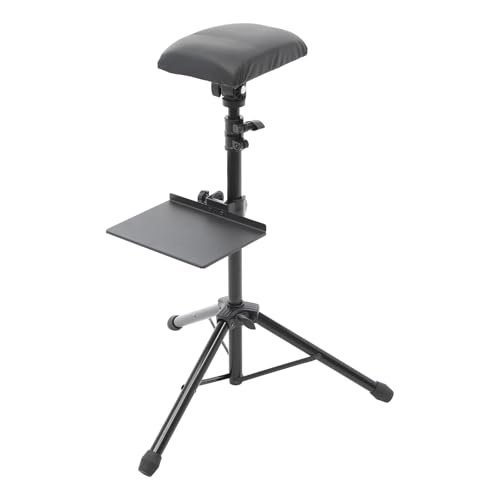 Soporte para reposabrazos de tatuaje, 80 – 107 cm, altura ajustable, soporte para tatuaje, color negro