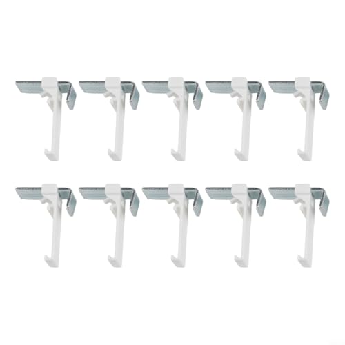 Soportes de repuesto para persianas dobles tipo abrazadera sin taladro, apto para instalación de ventanas de PVC, paquete de 10 soportes de fijación segura
